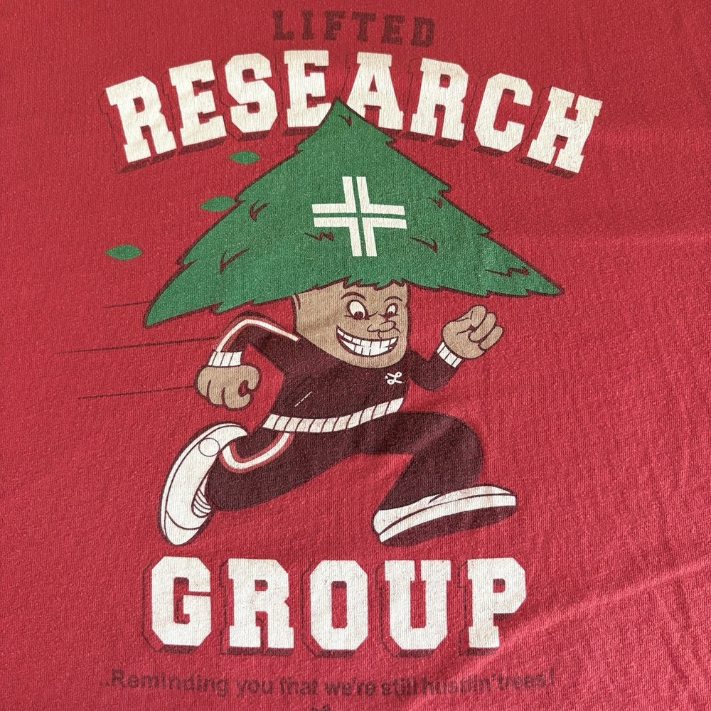 LRG Shirt Men's Size XL Premium Fit Red Crew Neck Lifted Research Group